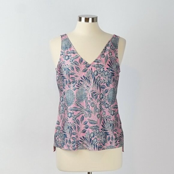J Crew X Abigail Borg Silk Tank Prairie Rose - Size 6 - NWT - Picture 1 of 6